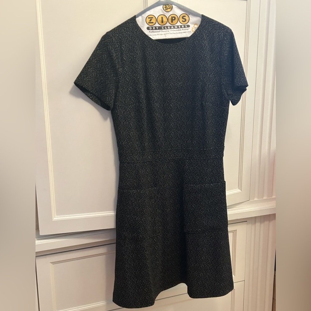 Black and white speckled dress. Fit and flare. Size 6P